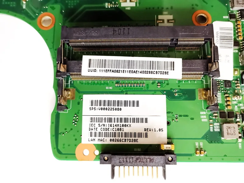 Оригинальная материнская плата для ноутбука toshiba C650 C655 GL40 DDR2 V000225080 6050A2368301 MB A02