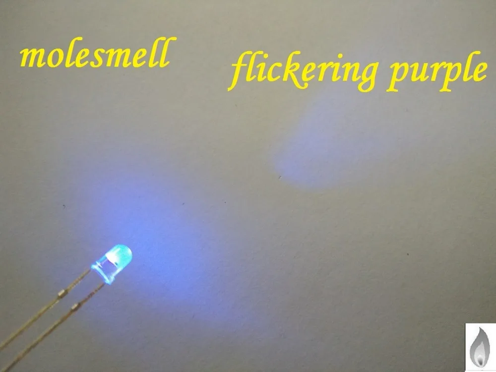 50 шт. 3 мм Фиолетовый светильник для свечей мерцающий ультра яркий фиолетовый