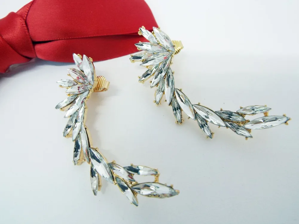 1 шт. зажим для правого уха Модные хрустальные горячие серьги ювелирные изделия