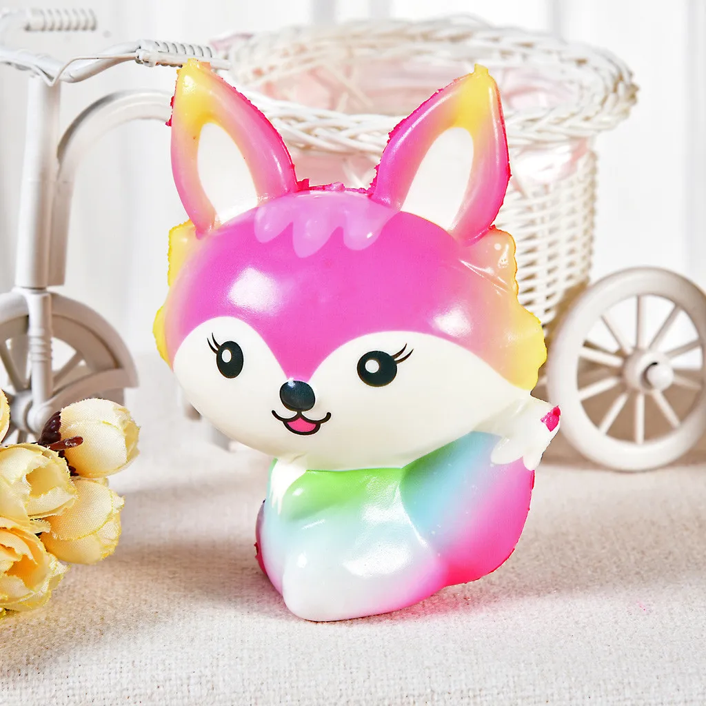 Игрушка для декомпрессии милые и мягкие Kawaii Fox медленно восстанавливающий крем ароматизированные игрушки для снятия стресса подарки Уникальные игрушки