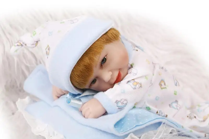26 см мини кукла Bebe twins Reborn мягкая силиконовая виниловая для мальчиков Boneca детские