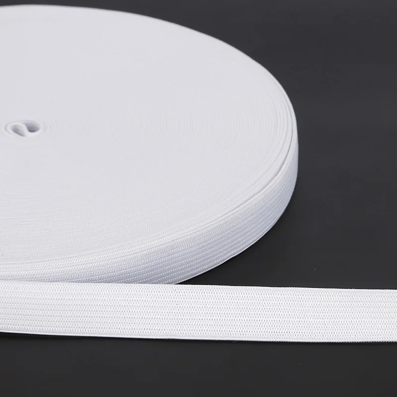 Width 0.6-5cm 5M White Black Elastic Band Spandex Belt Trim Sewing/Ribbon Clothes Flex Sewing Material for Shorts Skirt Trouse - Цвет: White