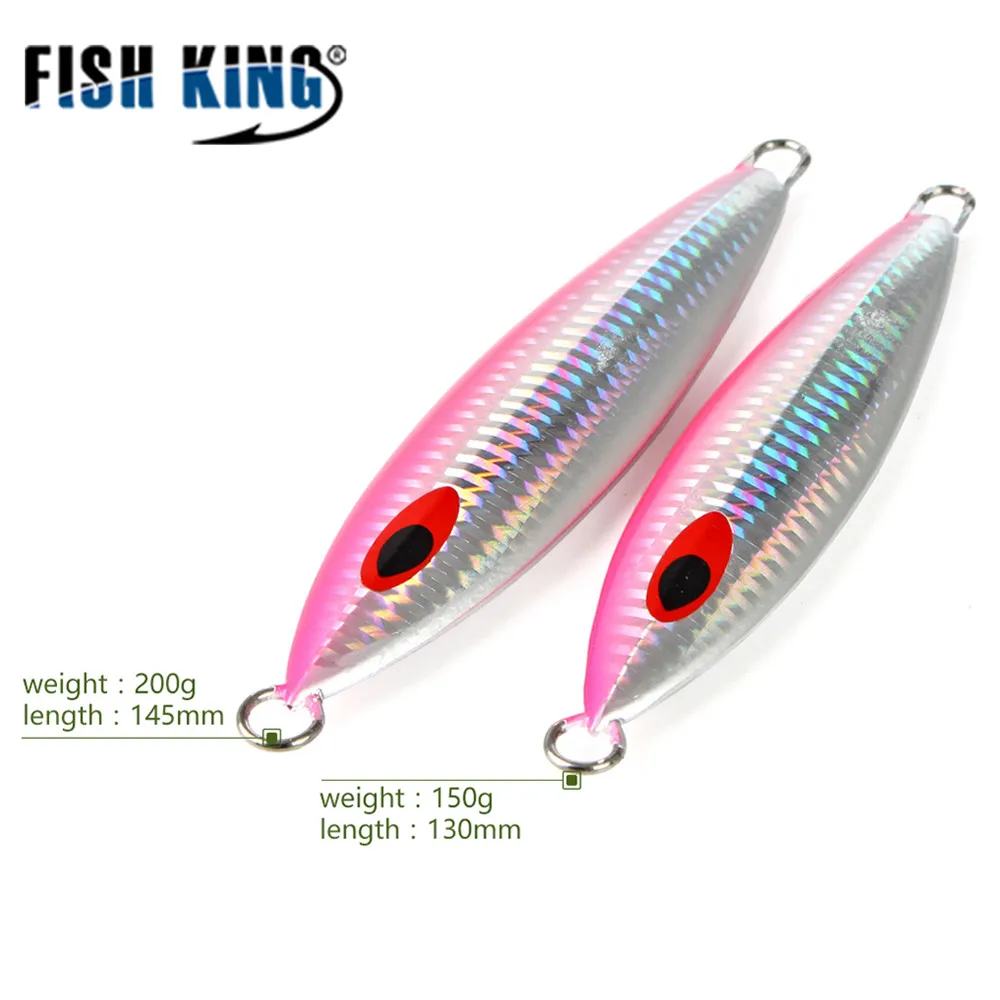 FISH KING 4 цвета 3D глаза металлические рыболовные блесны Ложка морская твердая