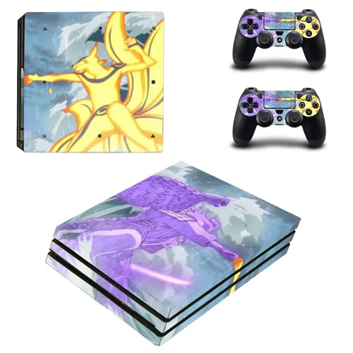 4 Аниме Наруто PS4 Pro Кожа Наклейка для sony playstation 4 консоли и 2 контроллеров PS4 Pro наклейка s Наклейка виниловая - Цвет: 4