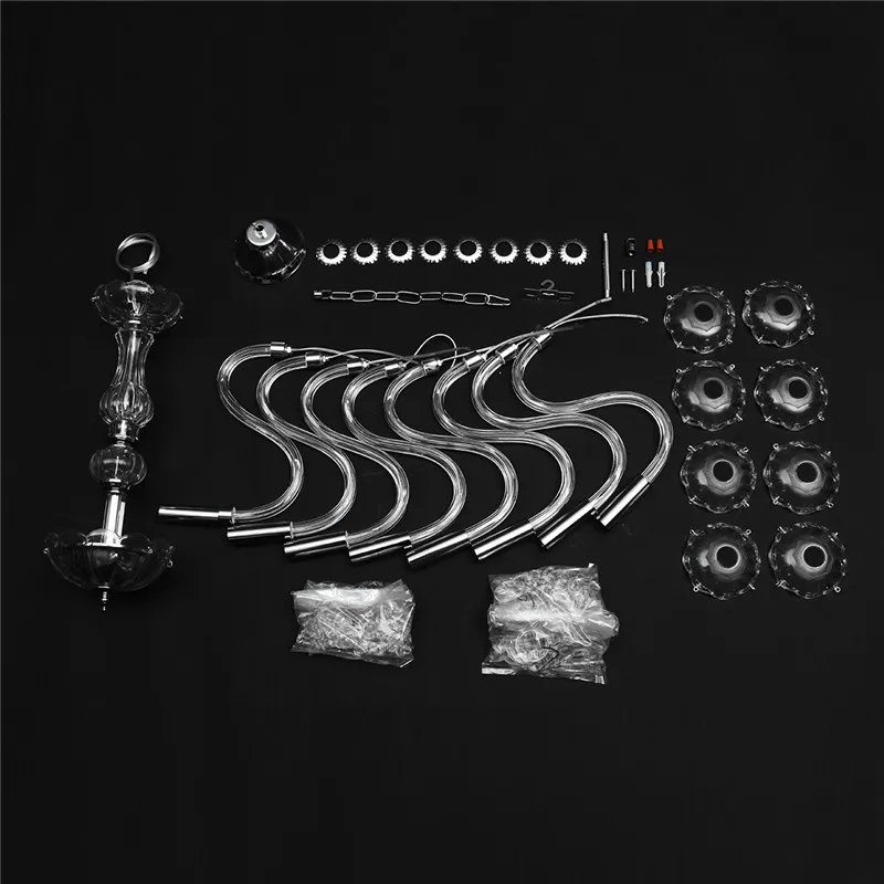 AC110 240V 8 головок E12 прозрачная Хрустальная люстра светильник современные люстры