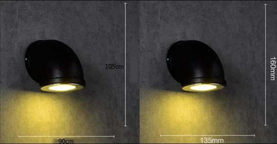 

Space art lamp loft creative personality retro Restaurant Bar American country water aisle industrial wind wall lamp SG17