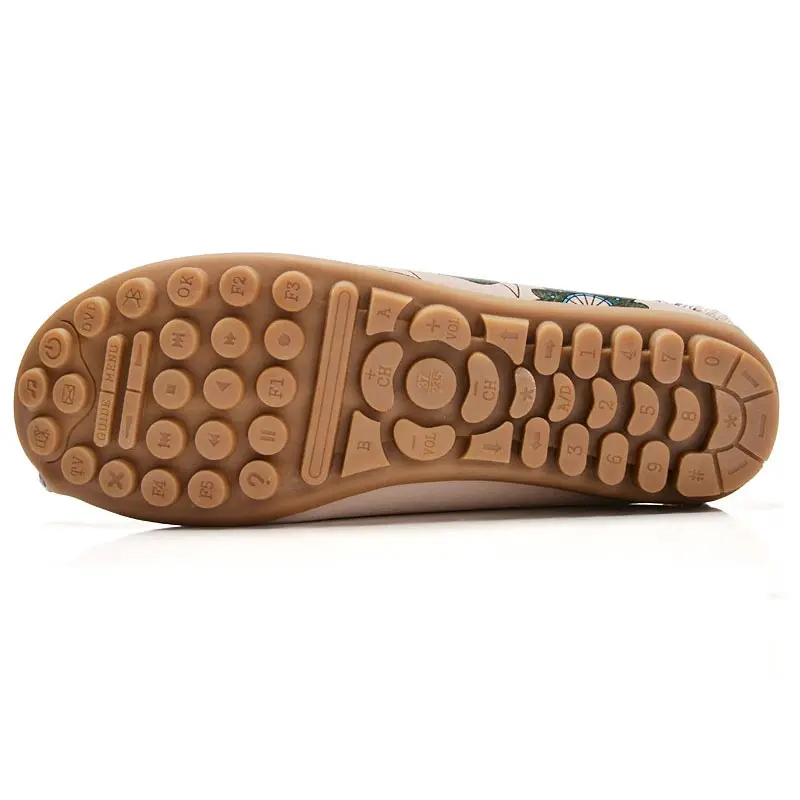 Туфли женские из натуральной кожи повседневные лоферы круглый носок удобная