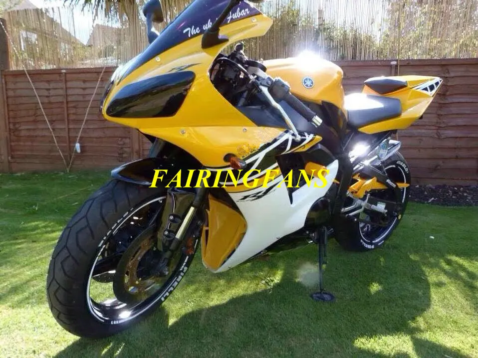 Обтекатель кузова мотоцикла для YAMAHA YZFR1 02 03 YZF R1 YZF1000 2002 2003 ABS Желтый Белый
