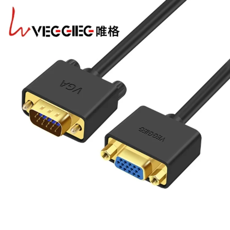 Veggieg Удлинительный кабель VGA 1080 p Full HD мужчин и женщин монитор удлинитель шнура для