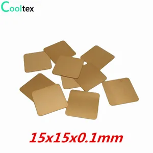 20 шт.лот 15x15x0,1 мм сделай сам, медный радиатор, теплоотвод, лист, термопрокладка для ноутбука, GPU, ЦПУ, VGA, чип ОЗУ