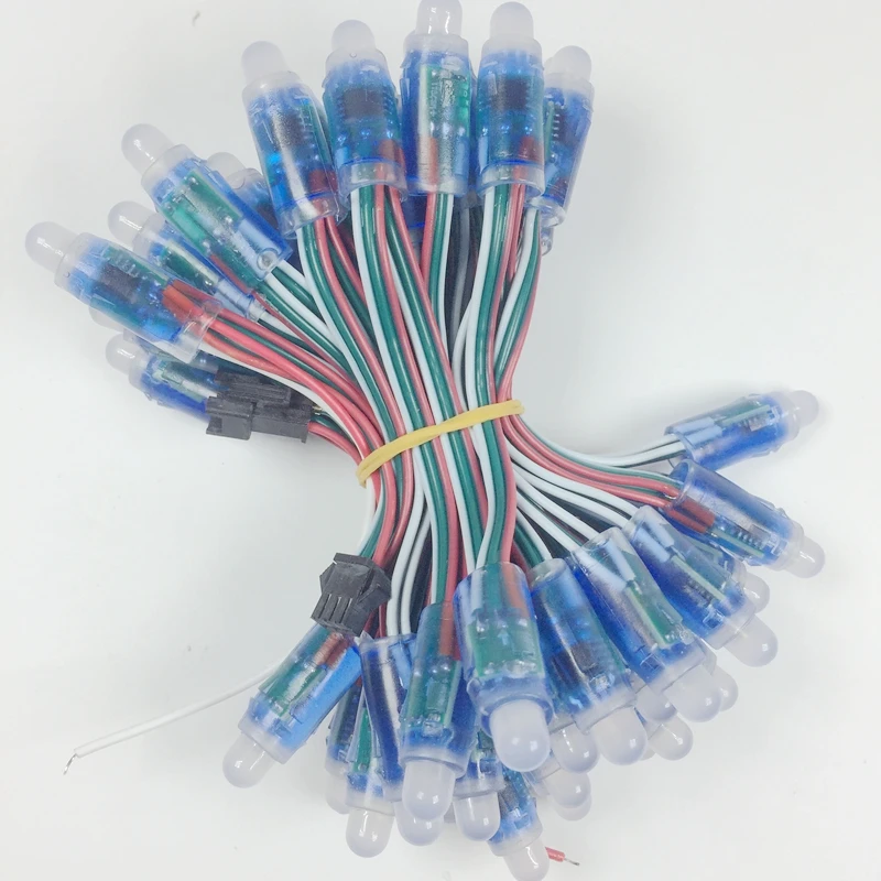 100 шт./лот 12 мм WS2811 2811 IC RGB светодиодный пиксельный модуль гирлянда IP68 5 в