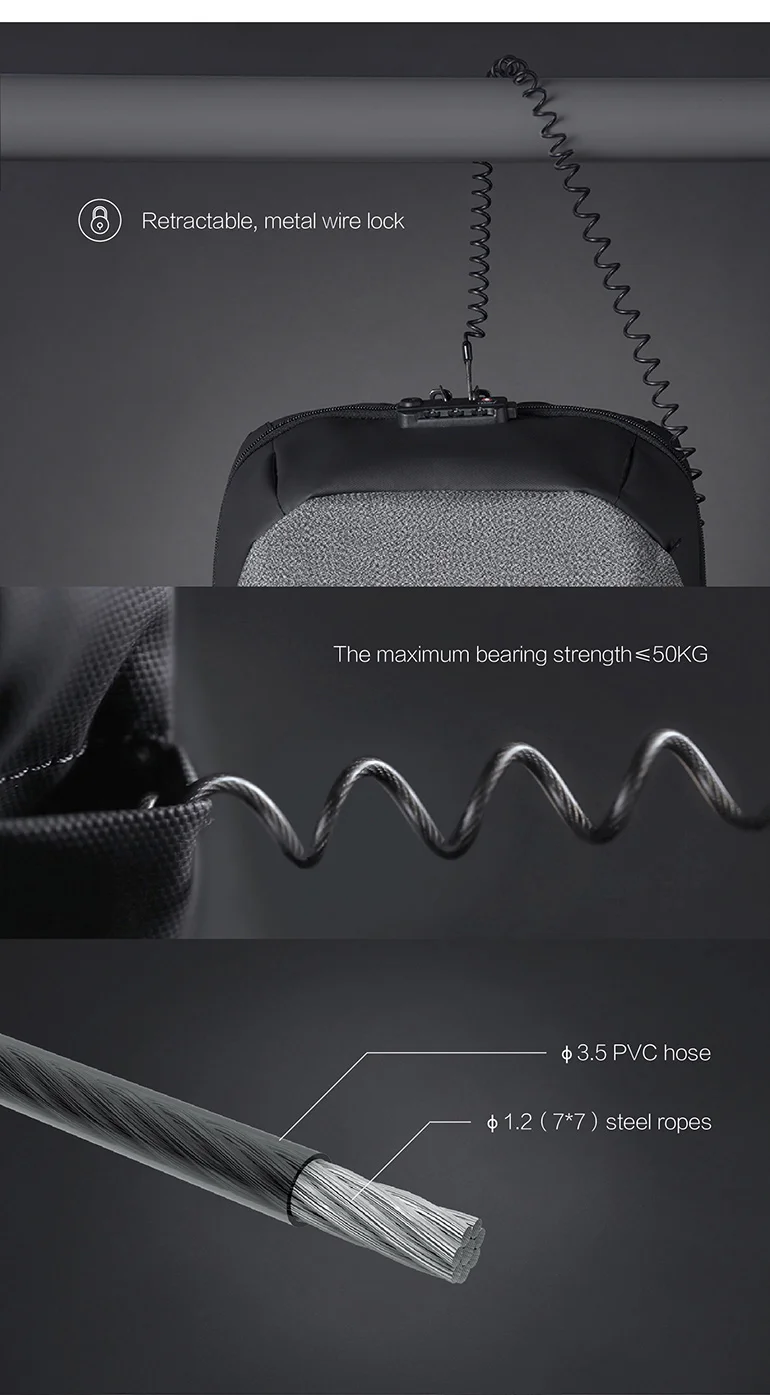 Korin Design The ClickPack Pro Anti-Cut Анти-Вор рюкзак мужской рюкзак для ноутбука 15,6 дюймов школьные ранцы для мальчиков
