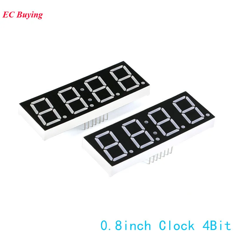 1 шт. 4 битные 7 сегменсветодиодный светодиодные часы 0 8 дюйма|7 segment led clock|segment