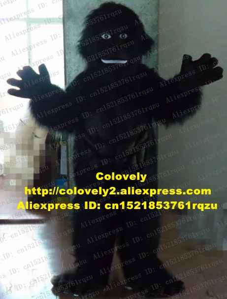 Мудрый черный длинный меховой костюм орангутан Горилла чимпанзе Ape симиань