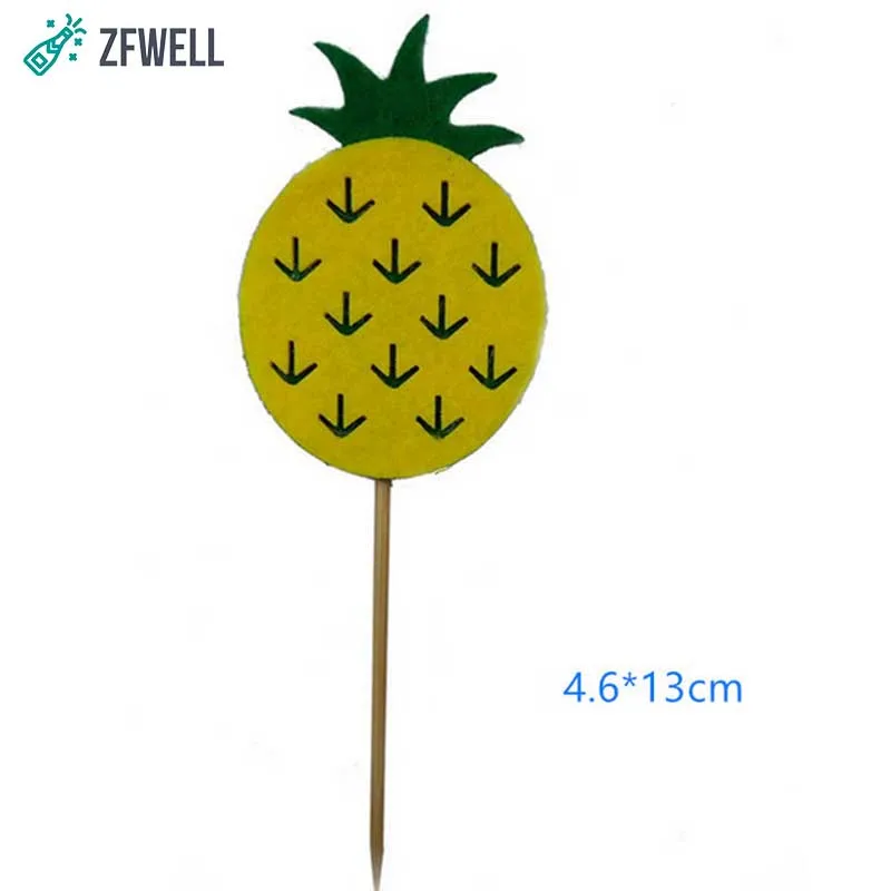 ZFWELL 5 шт./партия войлочная ткань ананас торт открытка летняя день рождения