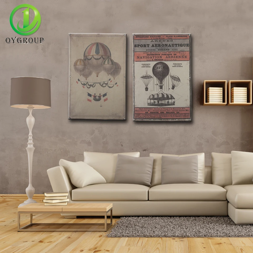 OYGROUP холст винтажная живопись без рамки ретро воздушные шары картины настенное