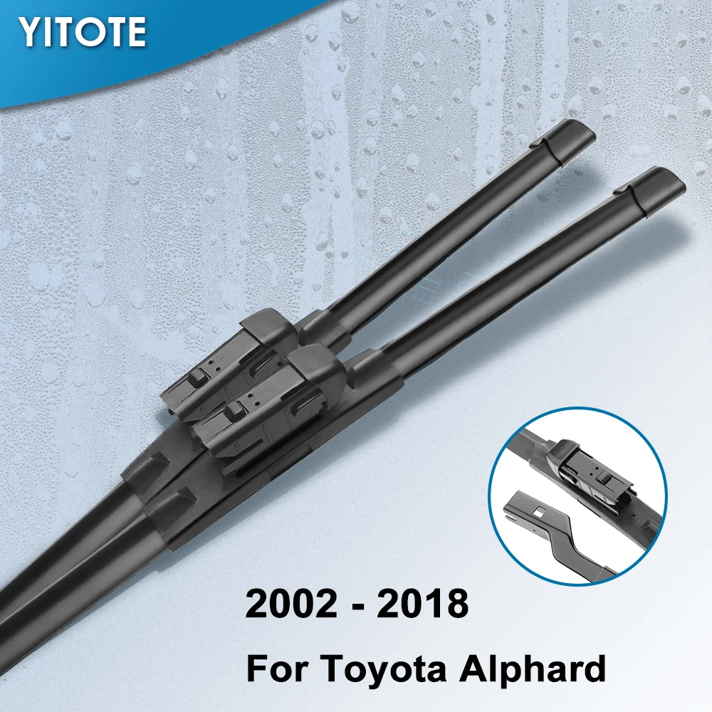 YITOTE щетки стеклоочистителя для Toyota Alphard Vellfire ANH10/ANH20/AGH30 Fit Hook/кнопочные рычаги модель год с 2002 по