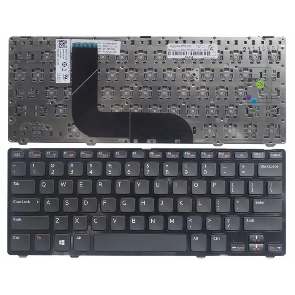 Черная новая английская клавиатура для ноутбука DELL Inspiron Ins14ZD 3516 14z 5423 Ins14ZR 1316 1618S
