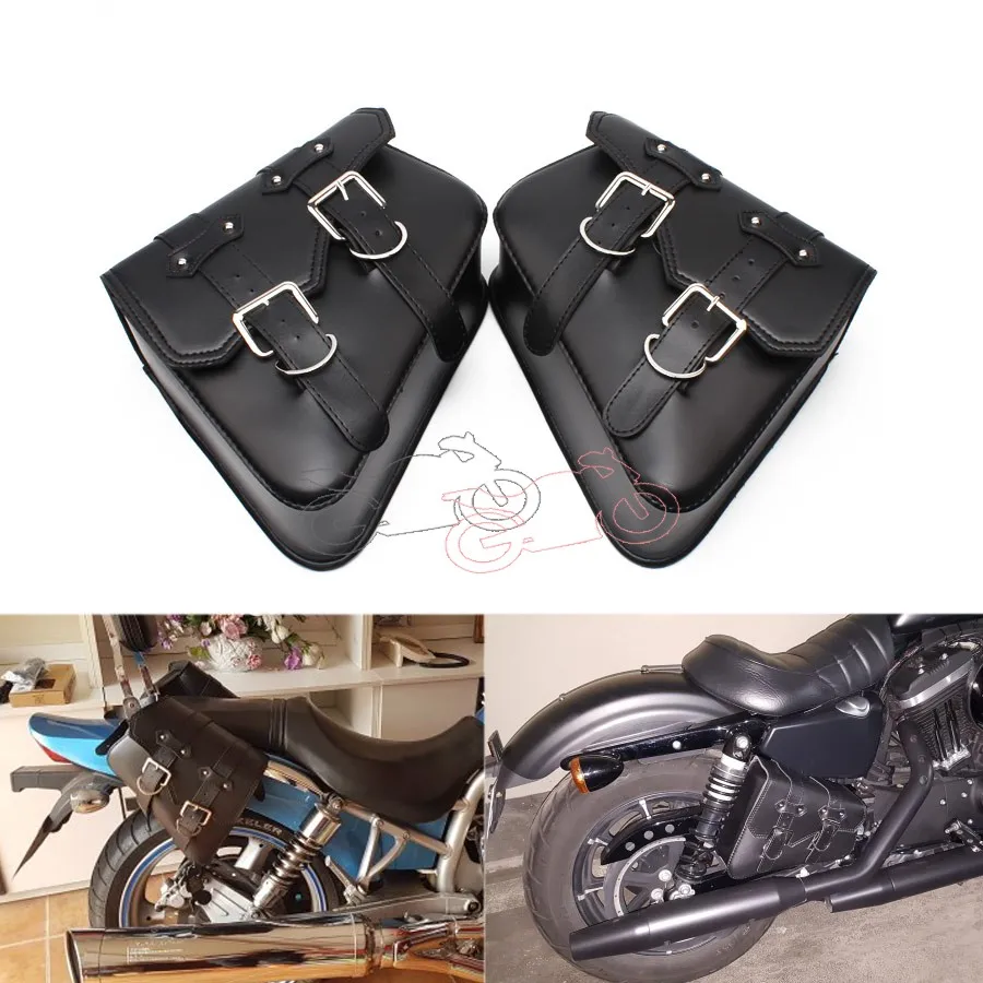 Сумка для чемодана из экокожи левая и правая универсальная Honda Suzuki Harley Sportster XL 883 1