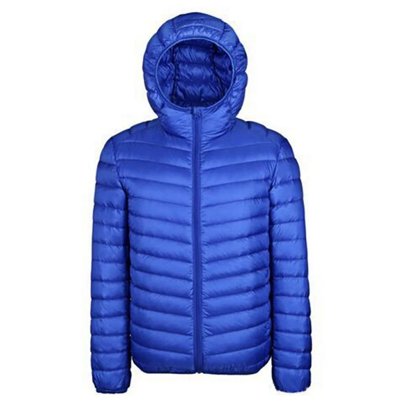 2017 Winter Jacket Men New Couples Coats Ultra-light Hooded Slim Fit Brand Cotton-Padded Solid Parkas White Duck Down 3XL X321 | Мужская