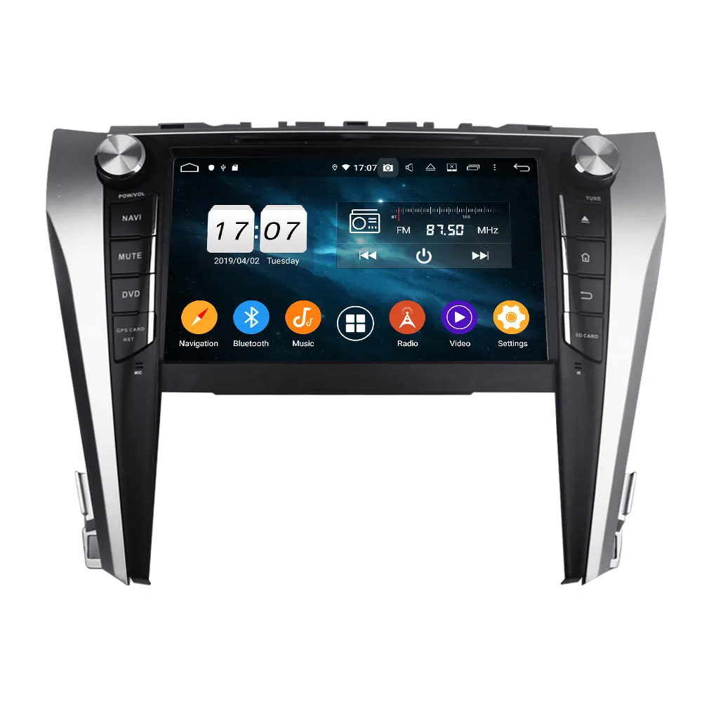 Встроенный DSP Android 9 0 без автомобильного DVD-плеера GPS навигация для Toyota Camry 2015-2018