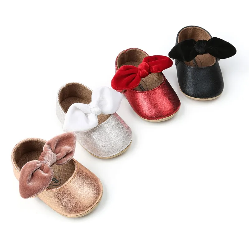 

Туфли для маленьких девочек 0-18 месяцев, мягкая нескользящая подошва, с бантом, обувь для первых шагов принцессы, весна-лето