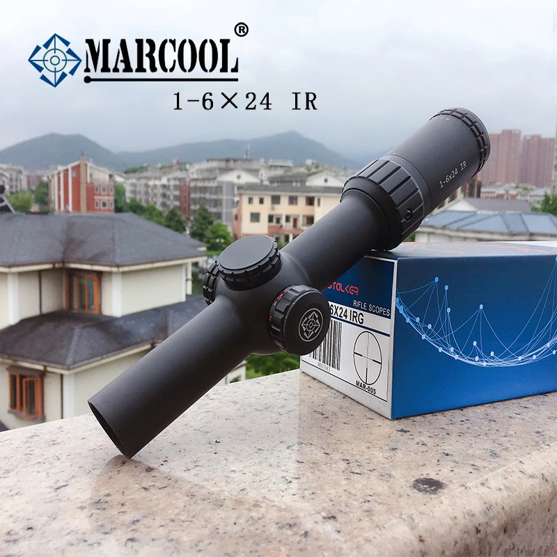 Marcool 1-6 ×24 IG Riflescope Регулируемый охотничий светильник в красный горошек тактический прицел оптический прицел быстрый фокус