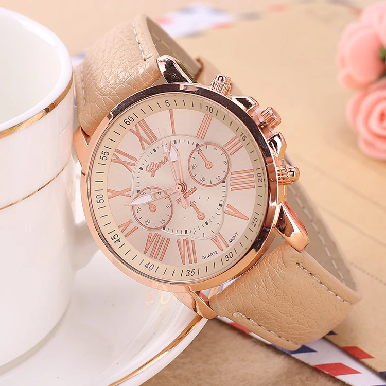 Montre Femme женские часы Топ бренд Роскошные наручные с кожаным ремешком унисекс erkek
