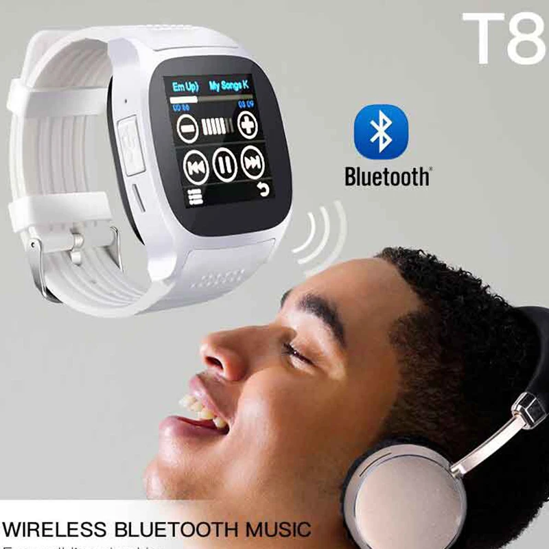 Смарт-часы Aaliyah T8 Bluetooth с камерой Facebook Whatsapp поддержка sim-карт TF для звонков