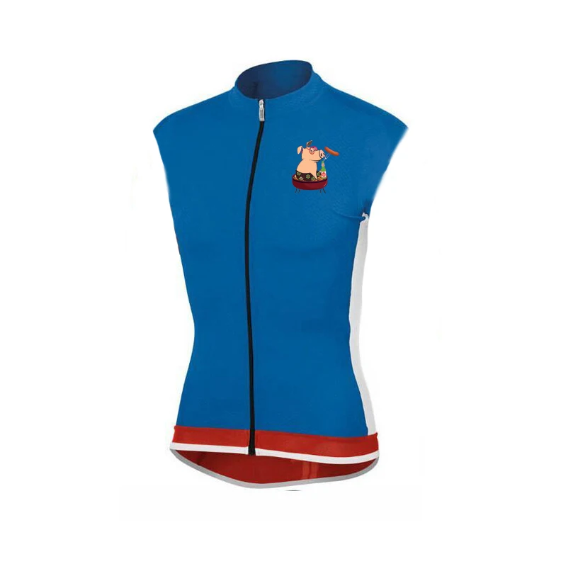 only vest Свинья милый дизайн ropa Джерси Майо для велоспорта ciclismo велосипедная одежда велосипедная рубашка велосипедная одежда гоночная одежда задние карманы - Цвет: only vest