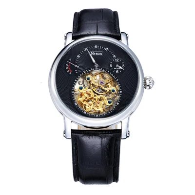 Швейцарские роскошные Брендовые Часы Nesun Hollow Tourbillon, Мужские автоматические механические часы, сапфировые водонепроницаемые часы N9081-4 - Цвет: Item 3