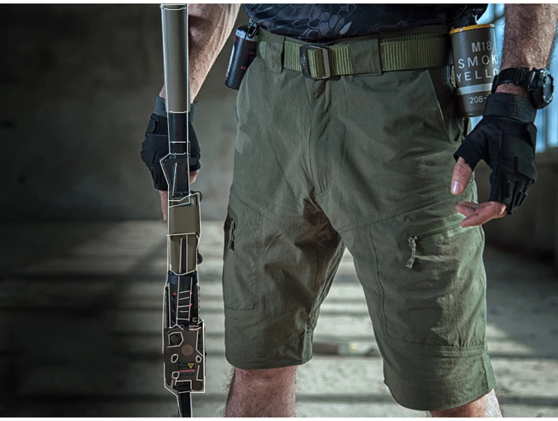 Refire gear летние шорты Карго мужские Мульти карманные армейские военные тактические Короткие повседневные быстросохнущие Стрейчевые рабочие шорты для страйкбола