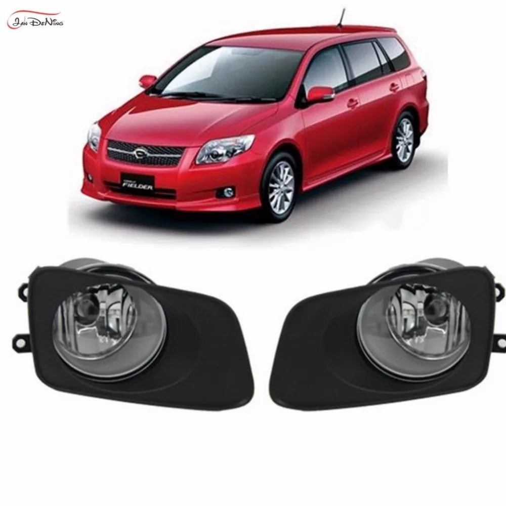 

JanDeNing для TOYOTA COROLLA AXIO 2007 и COROLLA FIELDER, прозрачная накладка на переднюю противотуманную фару, сменный комплект для сборки, черный (одна пара)