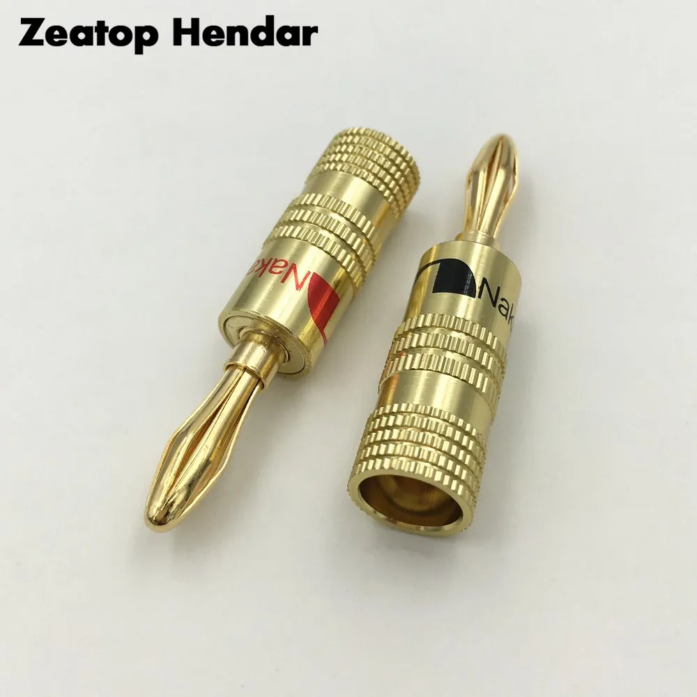 2 шт. Высококачественные 24K золотые динамики Nakamichi 4 мм банановые штекеры для