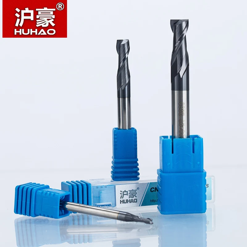 HUHAO 1PC 2 flutes Solid Carbide End Mill CNC Milling Cutter HRC45 R 1 3 4 5 6 8 10 14mm router bits for milling machine | Инструменты