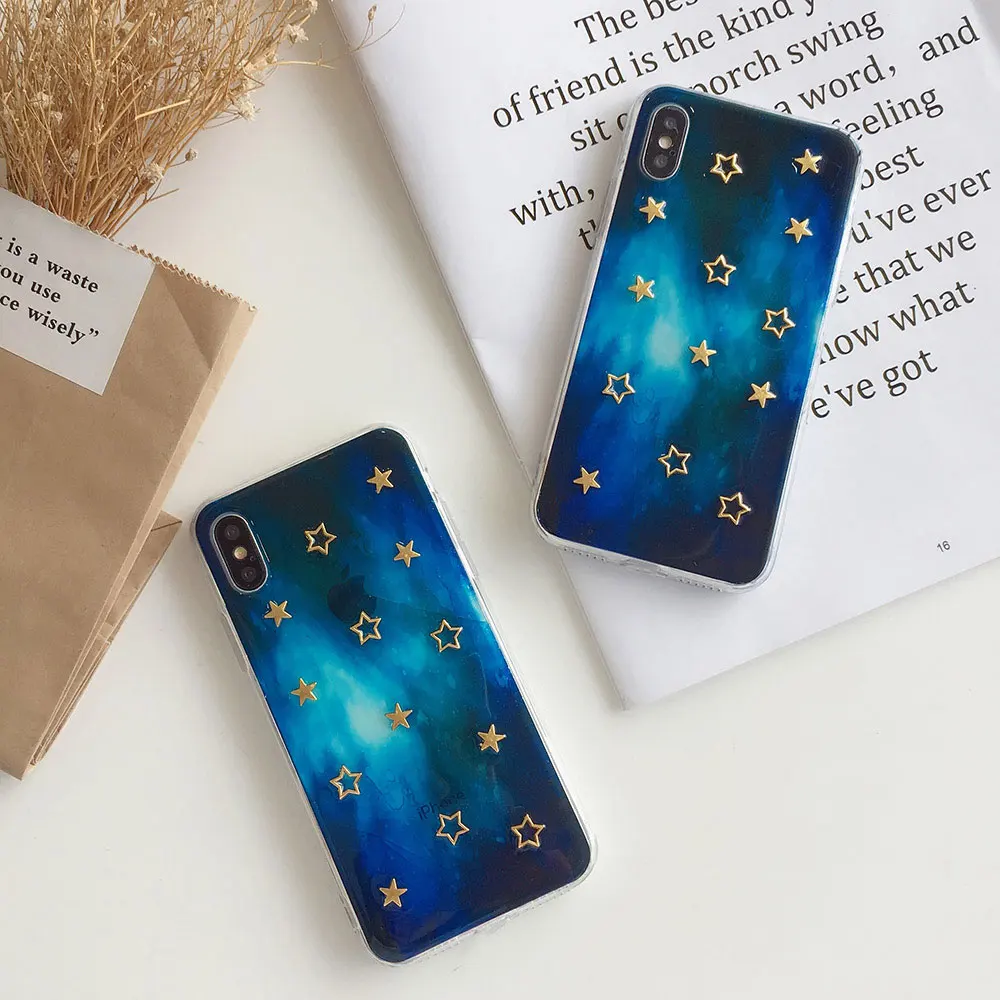Чехол для телефона Boucho 3D с пятиконечной звездой iPhone 7 8 plus X Plus Модный чехол из