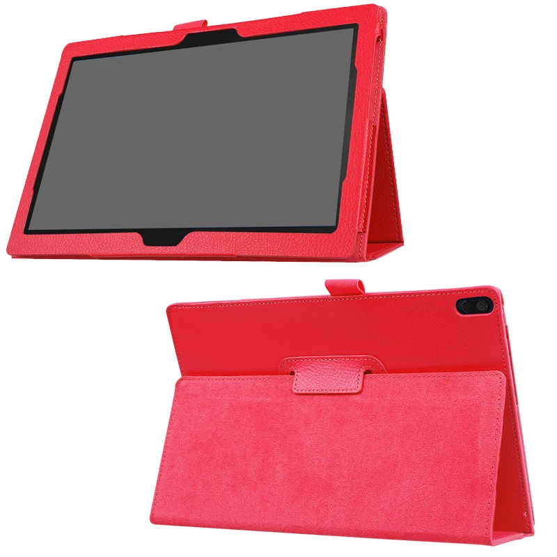 Магнитный чехол для Lenovo tab 4 10 plus x704 Lychee из искусственной кожи lenovo 1 &quotx704f с