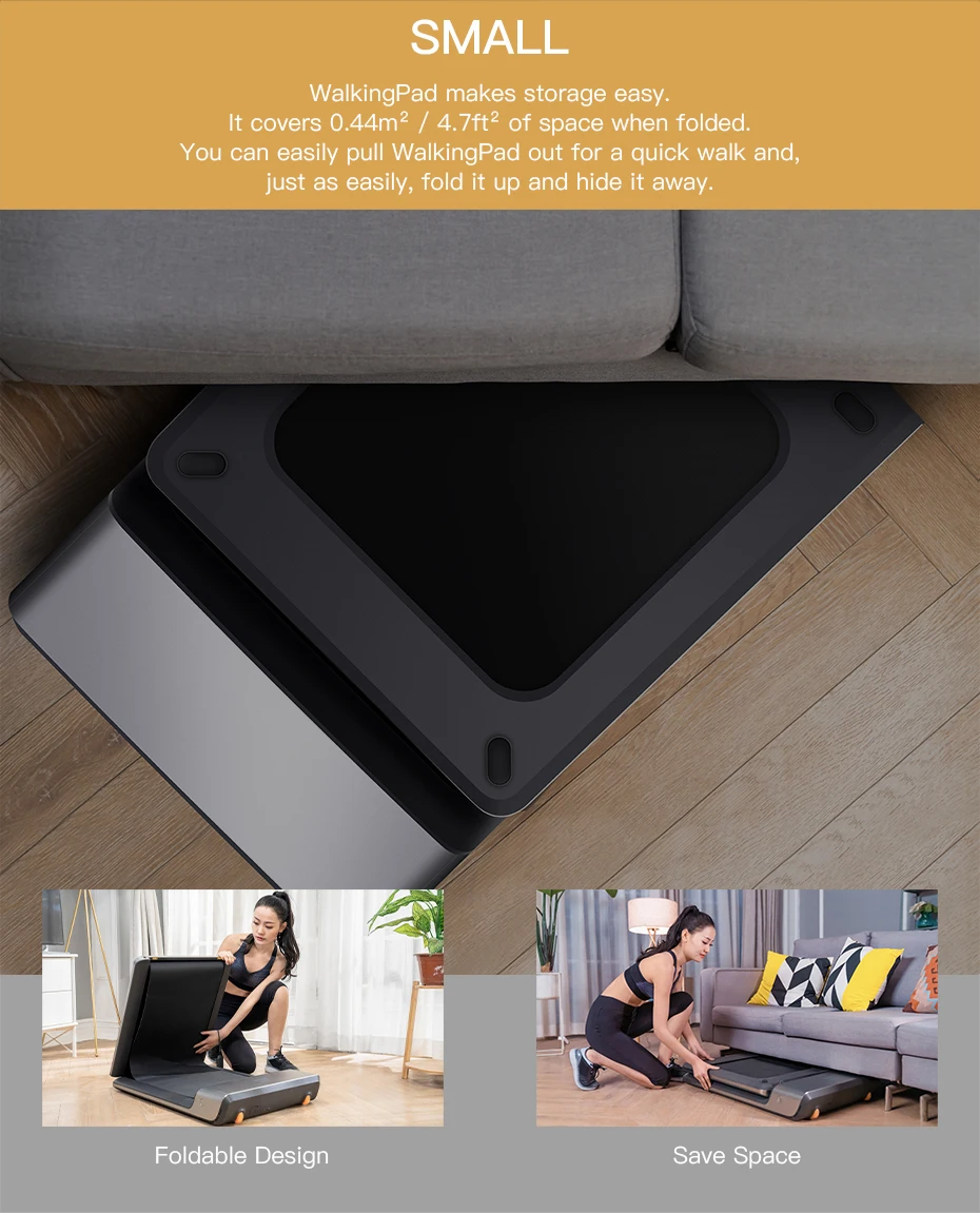 Быстрая Xiaomi Mijia Smart WalkingPad складной нескользящий автоматический контроль скорости светодиодный дисплей снижение веса беговая дорожка