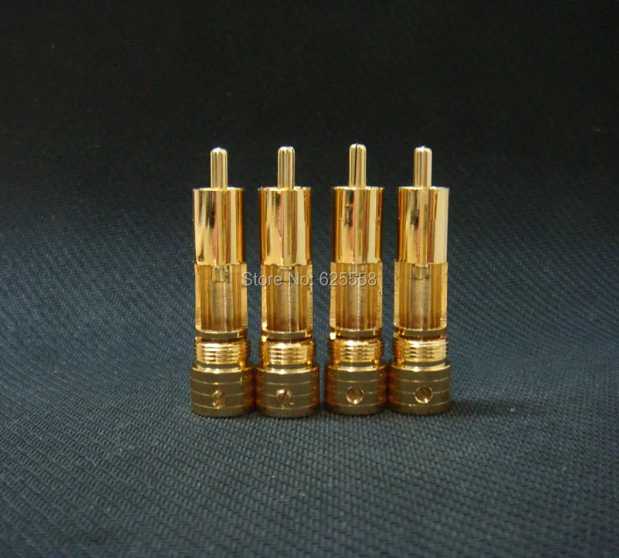 4 шт. RCA штекер аудио кабель Мужской Разъем позолоченный адаптер|cable adapter|adapter