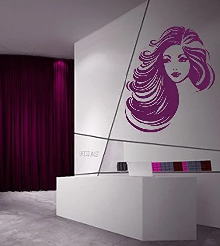 

Hair Salon Girl Vinyl Wall Decal Sexy Girl Beauty Shop Barbershop Hair Salon Wall Sticker Hair Shop Decoration Room Wall Decal