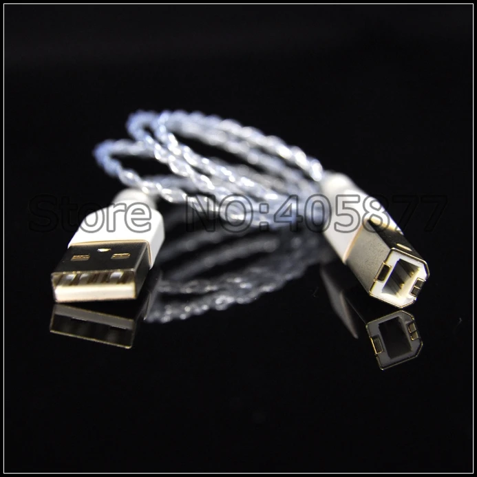 Высококачественный посеребренный USB аудио кабель A B Hifi кабель|audio cable|hifi usb cableusb audio