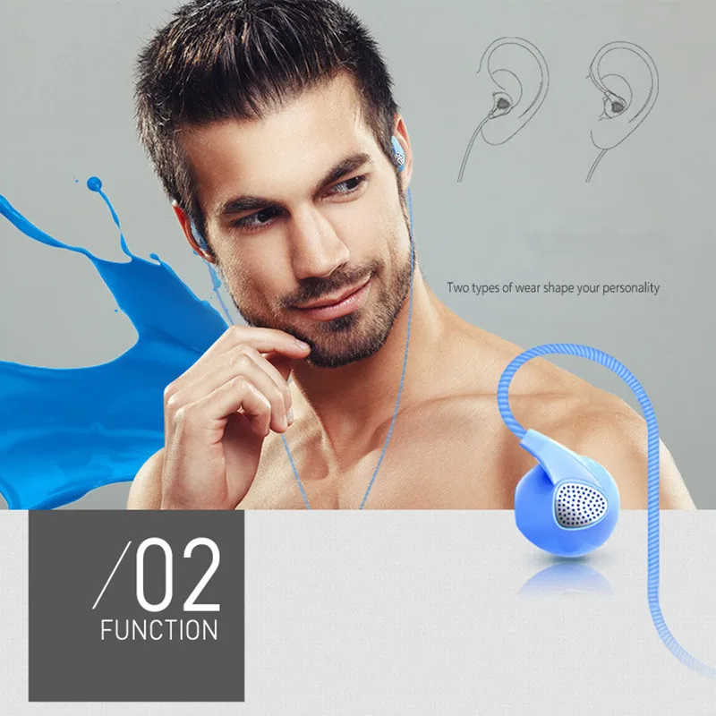 Универсальный 3 5 мм проводной спортивные наушники с функцией подачи Хай Фай