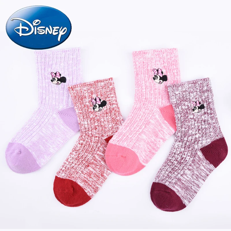 Disney/4 предмета детские теплые носки хлопковые аксессуары для ног с Микки и Минни