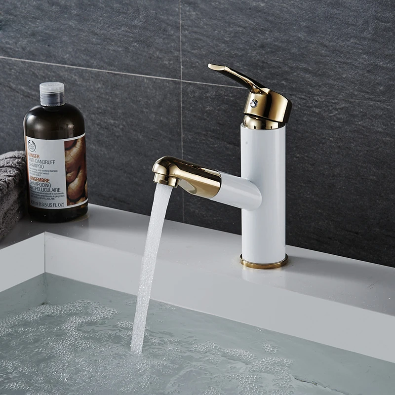 Pull out faucet Design for Washing Hair and Face Polished Chrome Bathroom Faucet Basin sink Mixer Tap Torneira Banheiro W005 |