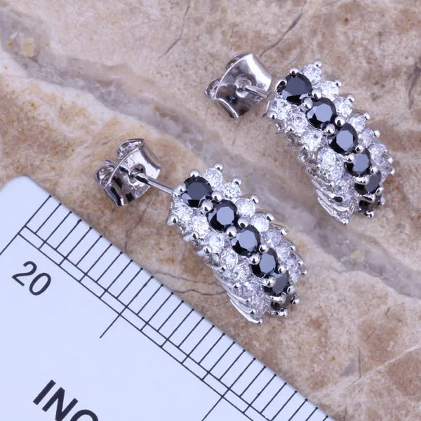 Комплект из кольца и серёг с фианитом Размер 5 / 6 7 8 9 10 11|silver jewelry set|jewelry setsearring pendant |