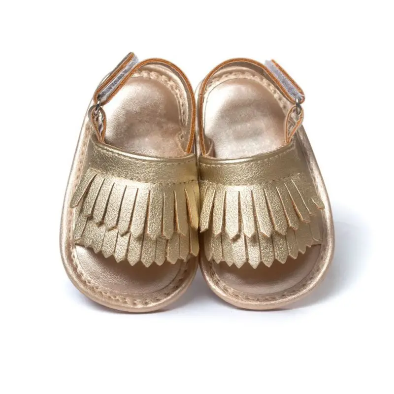 

16 Colors Hot Sale Baby Sandals Summer Leisure Fashion Baby Girls Sandals of Children PU Tassel Clogs Shoes