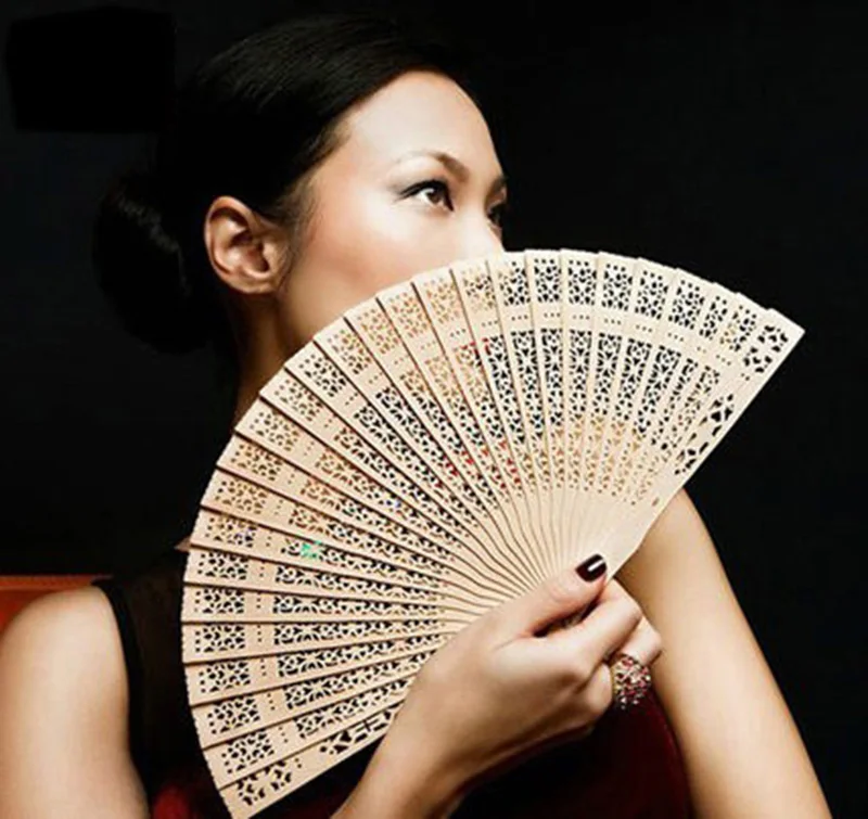 Основной цвет ароматный бамбуковый деревянный веер Свадебный летний аксессуар