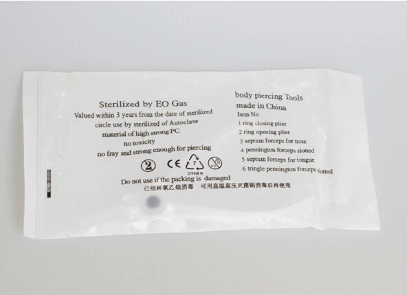10 шт. Одноразовые щипцы для пирсинга пупка или носа|ring opening pliers|tongue piercing forcepsbody tools |