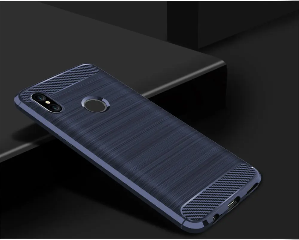 Силиконовый чехол для Xiaomi mi A2 чехол для Xiaomi mi A2 Lite чехол мягкий CarbonFiber чехол для телефона на Xiaomi mi A2 lite красный mi 6 Pro - Цвет: Синий