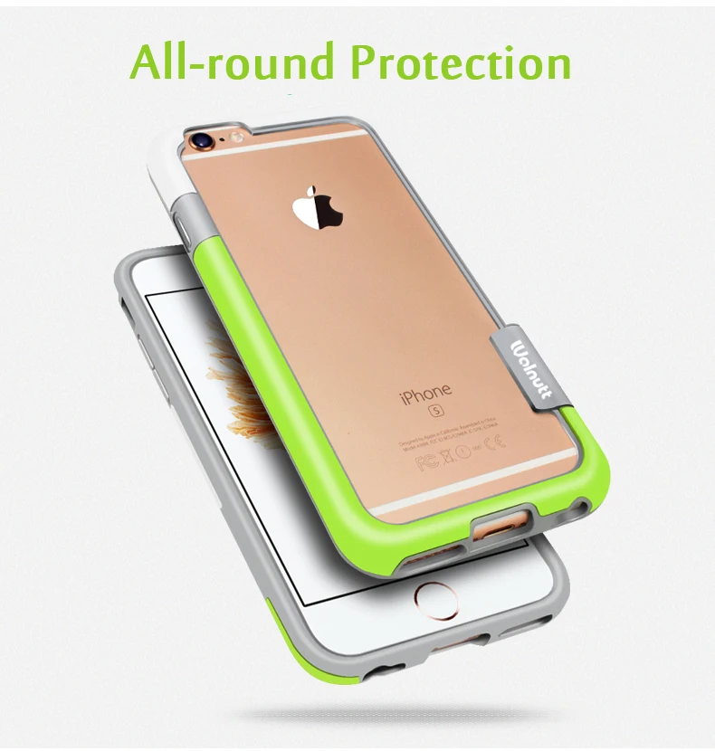 Esamday для iPhone 6s 4 7 дюйма 6 цветов Мягкий Гибридный бампер из ТПУ с рамкой боковая